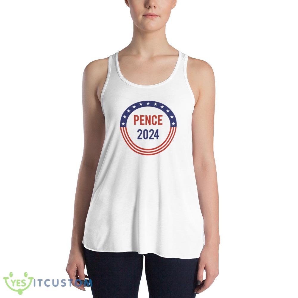 Pence 2024 Funny White T Shirt Gift For Men And Women 3 Pence 2024 Funny White T Shirt Gift For Men And Women - 8800 Women's Flowy Racerback Tank