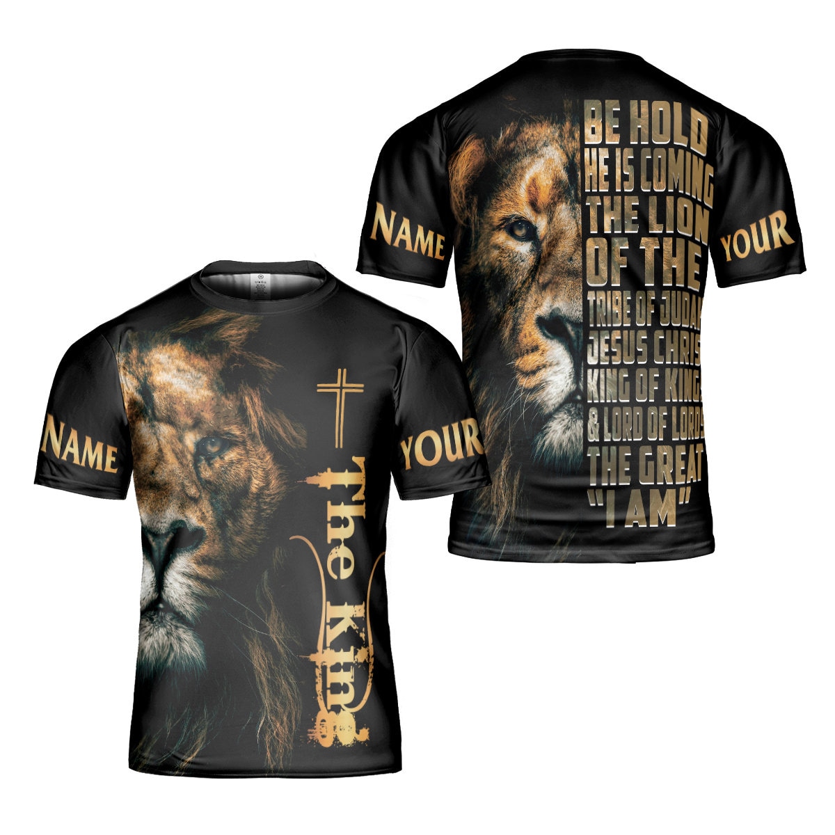 Personalised Be Hold He Is Coming Christian Jesus Lion Jesus Religious For Christian 3D T Shirt Gift For Men And Women 3 Personalised Be Hold He Is Coming Christian Jesus Lion Jesus Religious For Christian 3D T Shirt Gift For Men And Women - 240723-170508