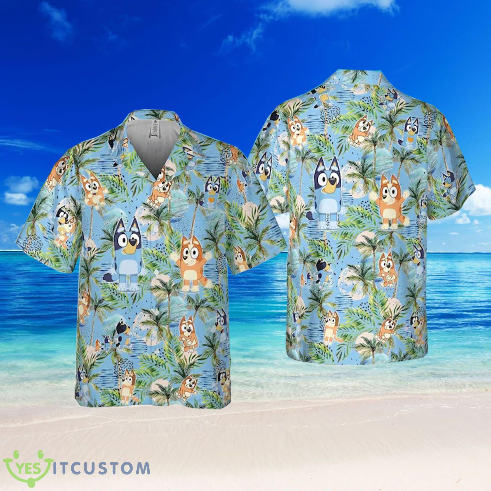 Personalized Bluey AOP Trending Hawaiian Shirt Funny Beach Tee 2 Personalized Bluey AOP Trending Hawaiian Shirt Funny Beach Tee Product Photo 1