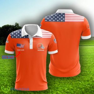 Personalized Name NFL Logo Cleveland Browns Polo Golf Shirt For Fans - Cleveland Browns Polo Shirt_2