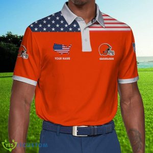 Personalized Name NFL Logo Cleveland Browns Polo Golf Shirt For Fans - Cleveland Browns Polo Shirt_1