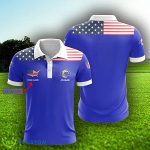 Personalized Name NFL Logo Los Angeles Rams Polo Golf Shirt For Fans - Los Angeles Rams Polo Shirt_2