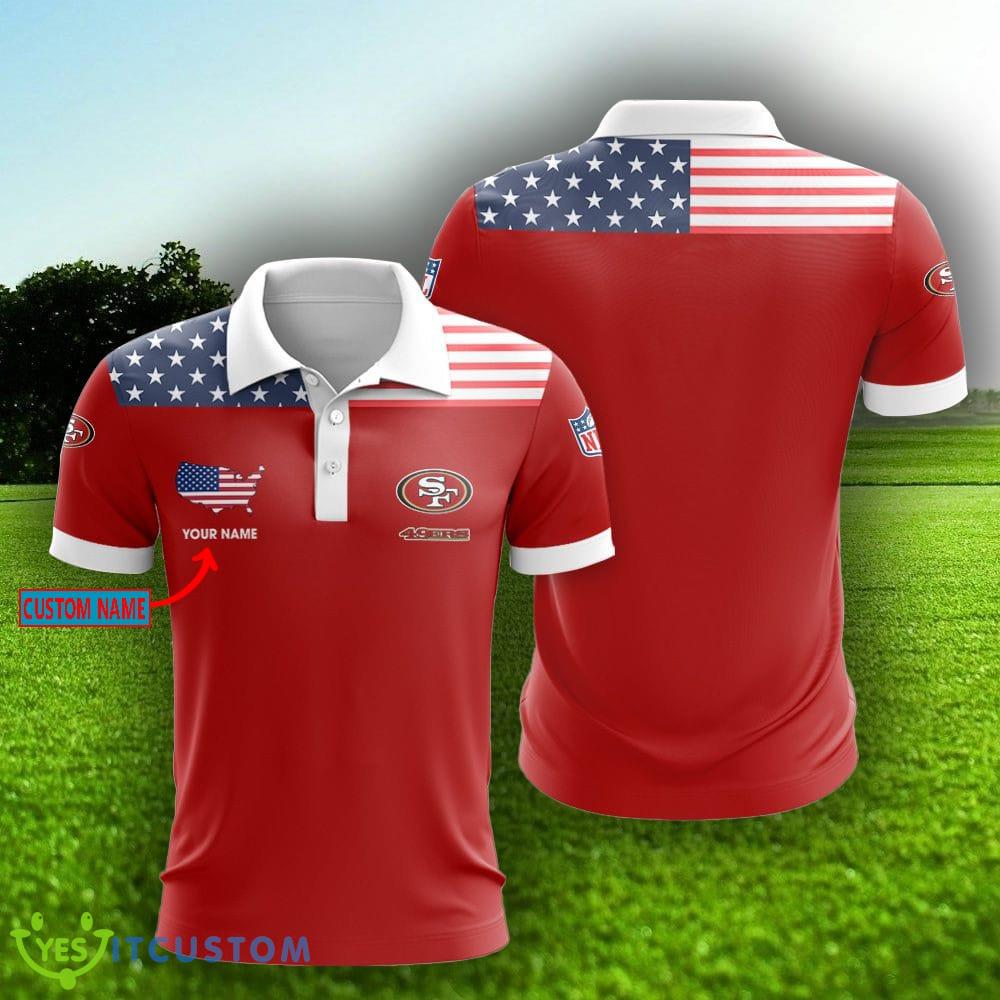 Personalized Name NFL Logo San Francisco 49ers Polo Golf Shirt For Fans 6 Personalized Name NFL Logo San Francisco 49ers Polo Golf Shirt For Fans - San Francisco 49ers Polo Shirt_2