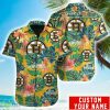 Personalized NHL Boston Bruins Tropical Floral Hawaiian Shirt Product Photo 1