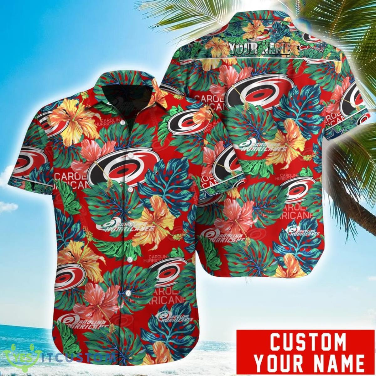 Personalized NHL Carolina Hurricanes Tropical Floral Hawaiian Shirt 2 Personalized NHL Carolina Hurricanes Tropical Floral Hawaiian Shirt Product Photo 1