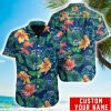 Personalized NHL Toronto Maple Leafs Tropical Floral Hawaiian Shirt Product Photo 1