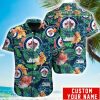 Personalized NHL Winnipeg Jets Tropical Floral Hawaiian Shirt Product Photo 1