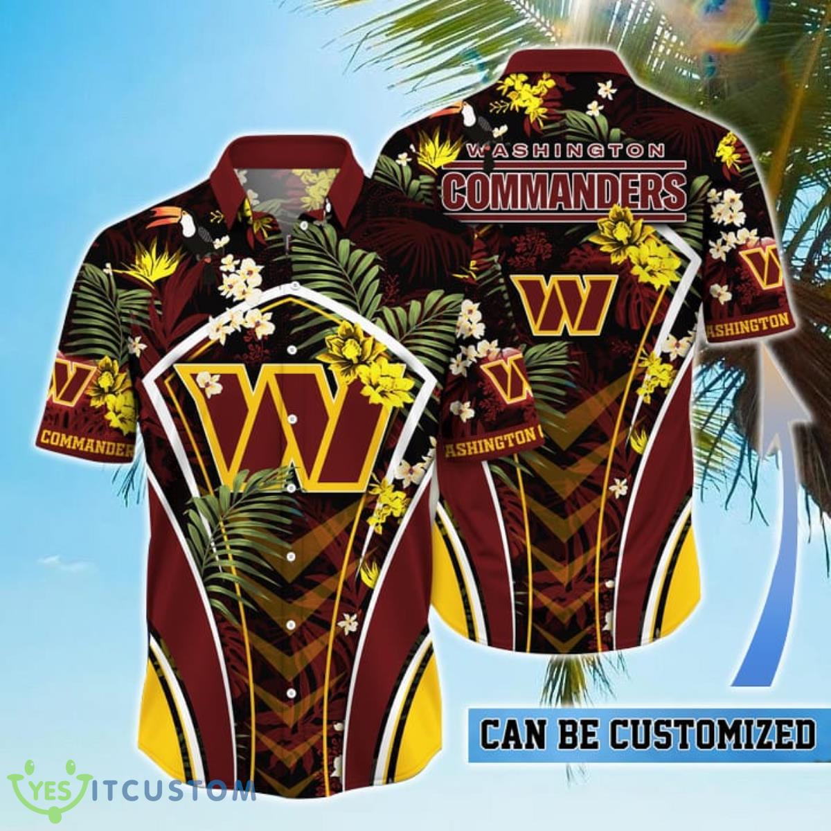 Personalized Washington Commanders NFL Flower Summer Tropical Hawaiian Shirt 2 Personalized Washington Commanders NFL Flower Summer Tropical Hawaiian Shirt Product Photo 1