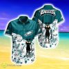 Philadelphia Eagles Nfl Cute Black Cat Tropical Pattern Summer Aloha Hawaiian Shirt Product Photo 1