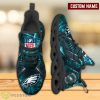Philadelphia Eagles NFL Light Abstract Pattern Custom Name Full Print Running Shoes Max Soul Product Photo 1