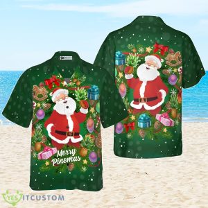 Pineapple Santa Wreath Hawaiian Shirt Best Gift For Men And Women Product Photo 2