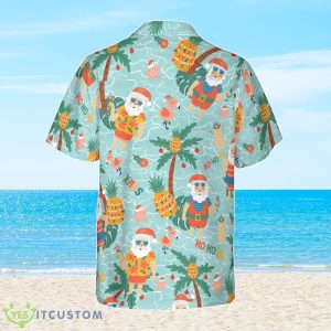 Pineapple With Santa Claus On Sea Beach Hawaiian Shirt Best Gift For Men And Women Product Photo 1