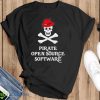 Pirate Open Source Software Shirt - Black T-Shirt