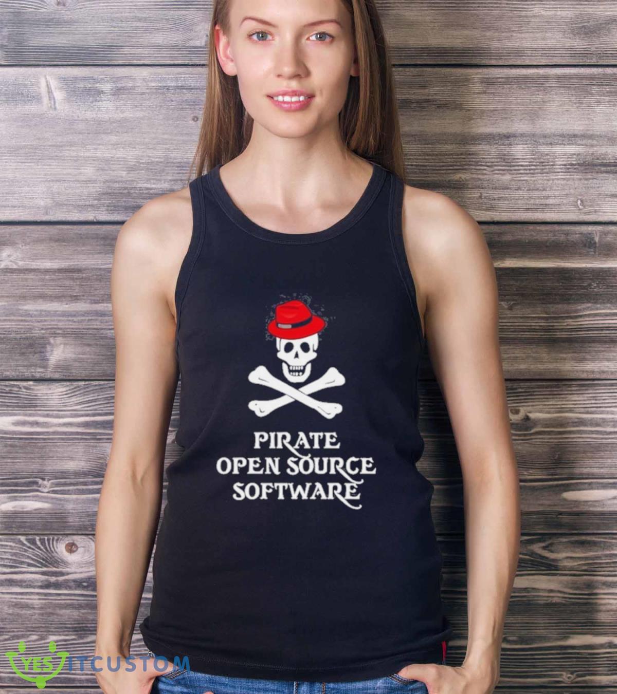 Pirate Open Source Software Shirt 3 Pirate Open Source Software Shirt - Ladies Tank Top