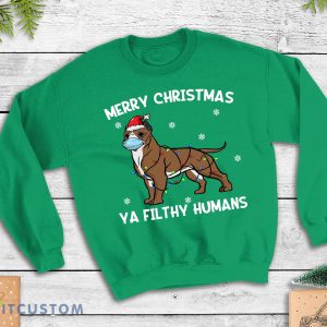 Pitbull Santa Sweatshirt Men And Women Gift Christmas - Pitbull Santa Sweatshirt, Merry Christmas Pitbull Long Sleeve Shirt, Dog Clothes, Funny Pitbull Christmas, Pitbull Owner Dog Lover Gift_1