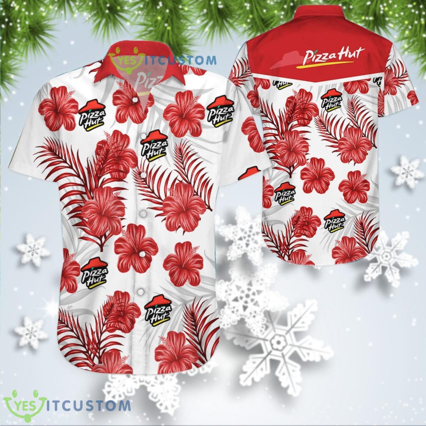 Pizza Hut Tropical Aloha Hawaiian Shirt Unique Summer Gift 2 Pizza Hut Tropical Aloha Hawaiian Shirt Unique Summer Gift Product Photo 1