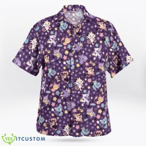 PKM Meowth Cute Hawaiian Shirt For Fans Product Photo 2