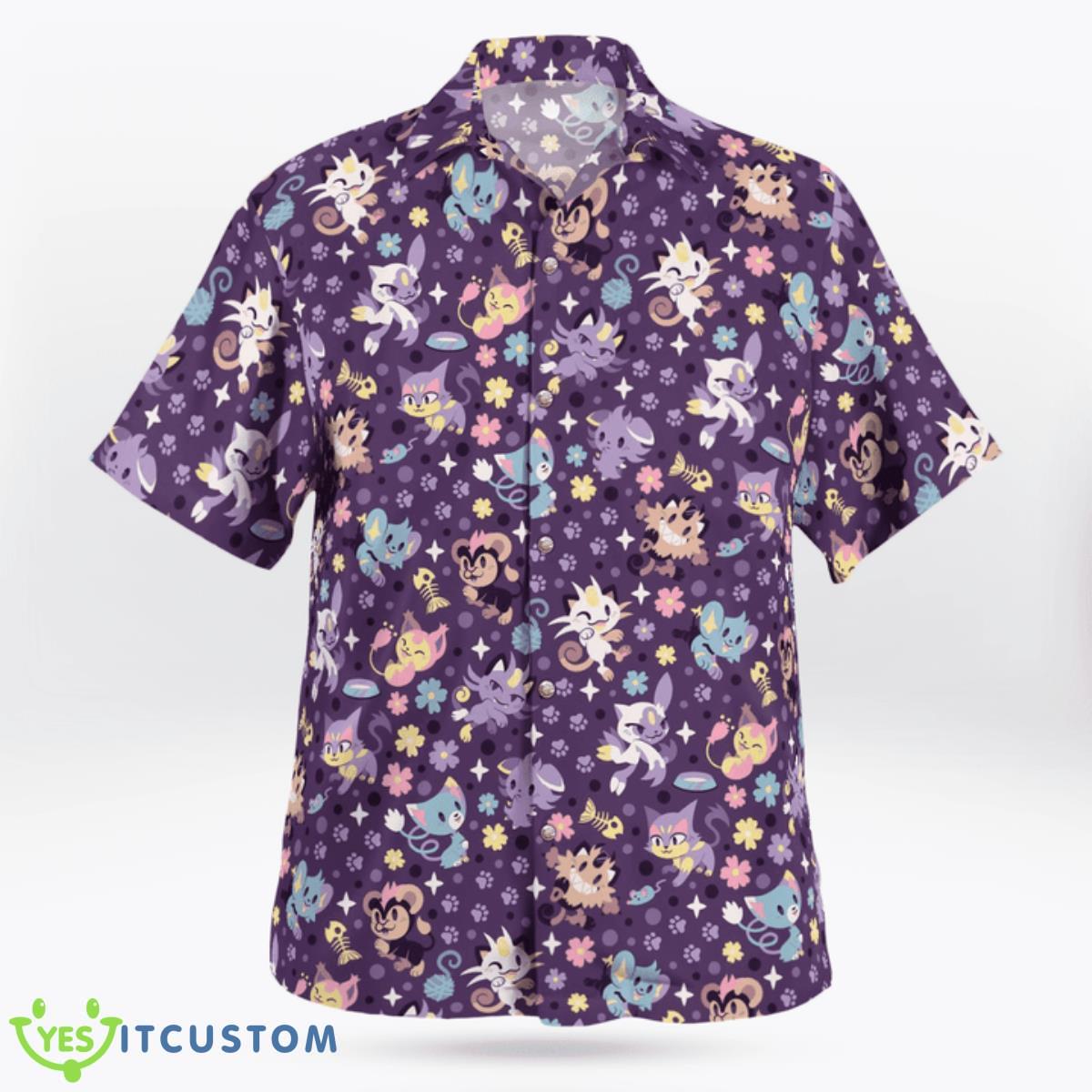 PKM Meowth Cute Hawaiian Shirt For Fans 5 PKM Meowth Cute Hawaiian Shirt For Fans Product Photo 2