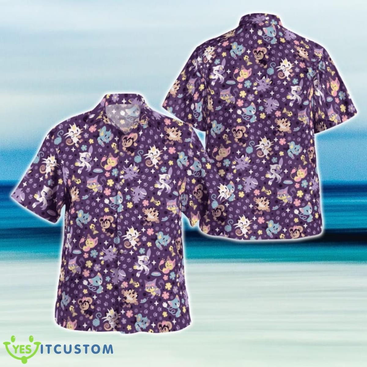 PKM Meowth Cute Hawaiian Shirt For Fans 4 PKM Meowth Cute Hawaiian Shirt For Fans Product Photo 1