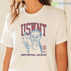 Playa Society Uswnt Crystal Dunn T-Shirt 9 Playa Society Uswnt Crystal Dunn T-Shirt - White Ladies T-Shirt