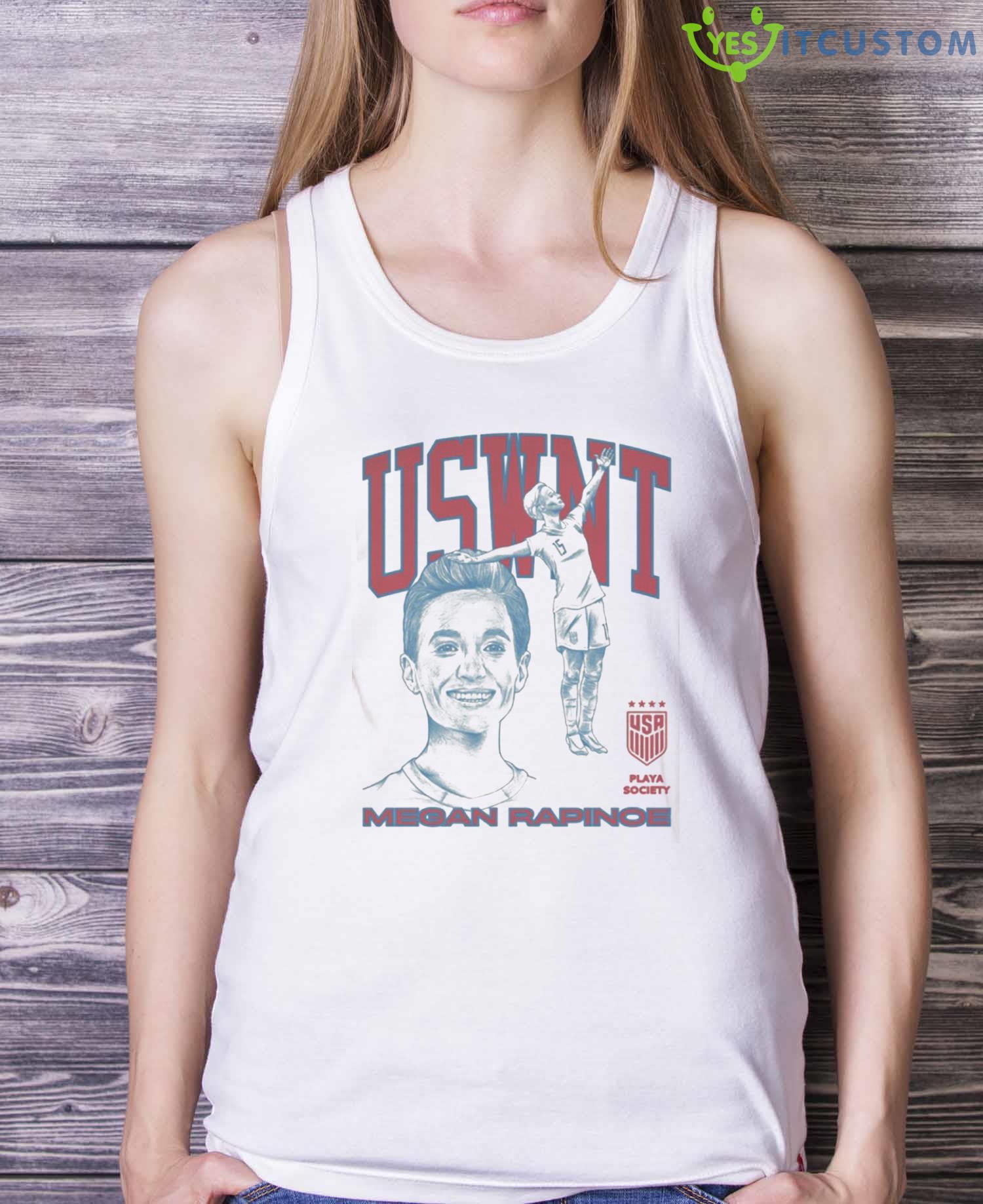 Playa Society Uswnt Megan Rapinoe T-Shirt 4 Playa Society Uswnt Megan Rapinoe T-Shirt - White Ladies Tank Top