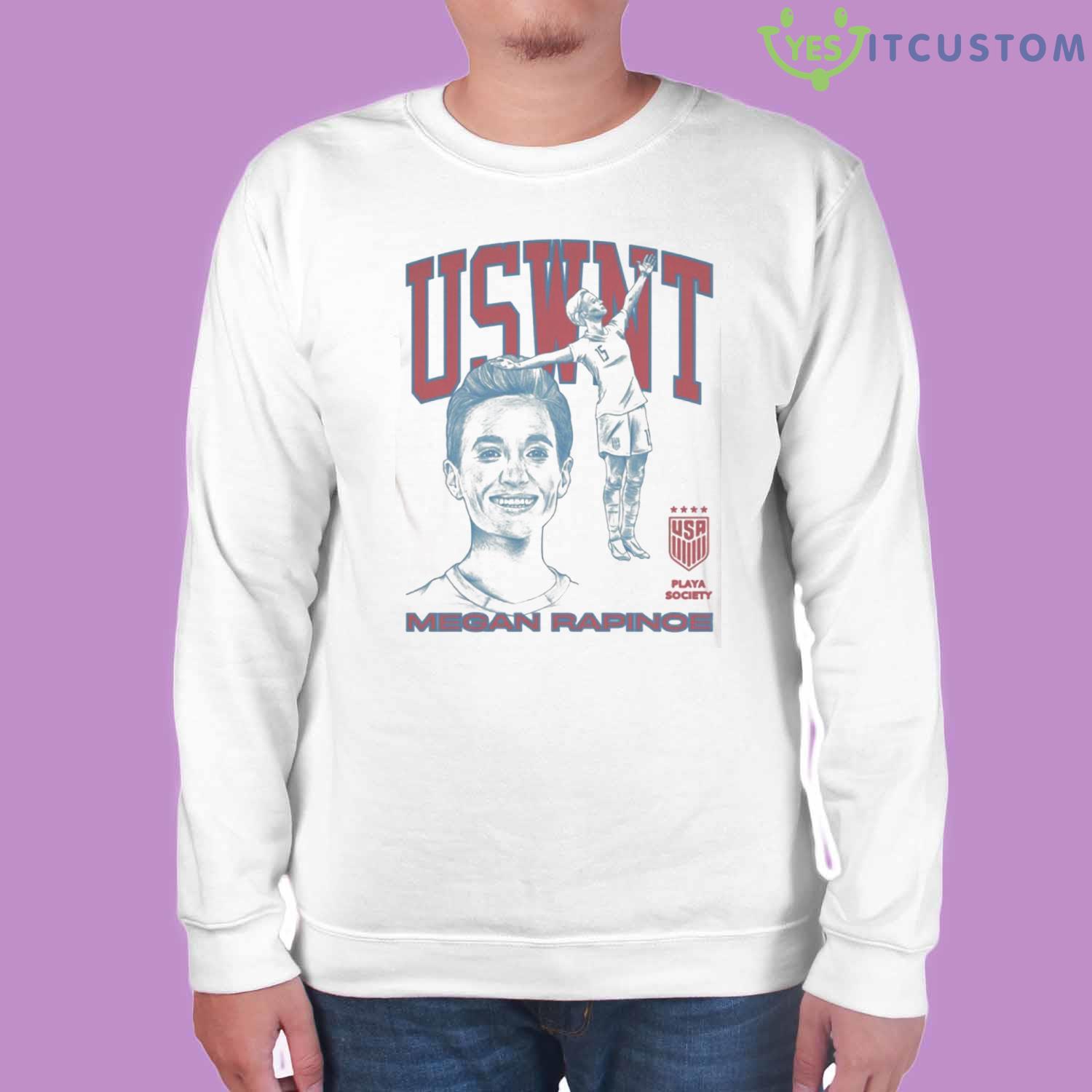 Playa Society Uswnt Megan Rapinoe T-Shirt 7 Playa Society Uswnt Megan Rapinoe T-Shirt - White Unisex Sweatshirt