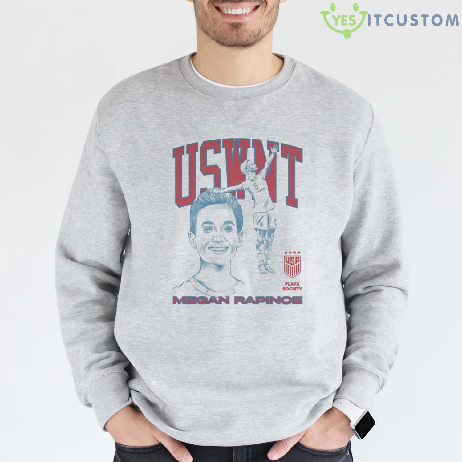 Playa Society Uswnt Megan Rapinoe T-Shirt 14 Playa Society Uswnt Megan Rapinoe T-Shirt - Grey Sweatshirt