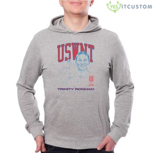 Playa Society Uswnt Trinity Rodman T-Shirt - Grey Unisex Hoodie