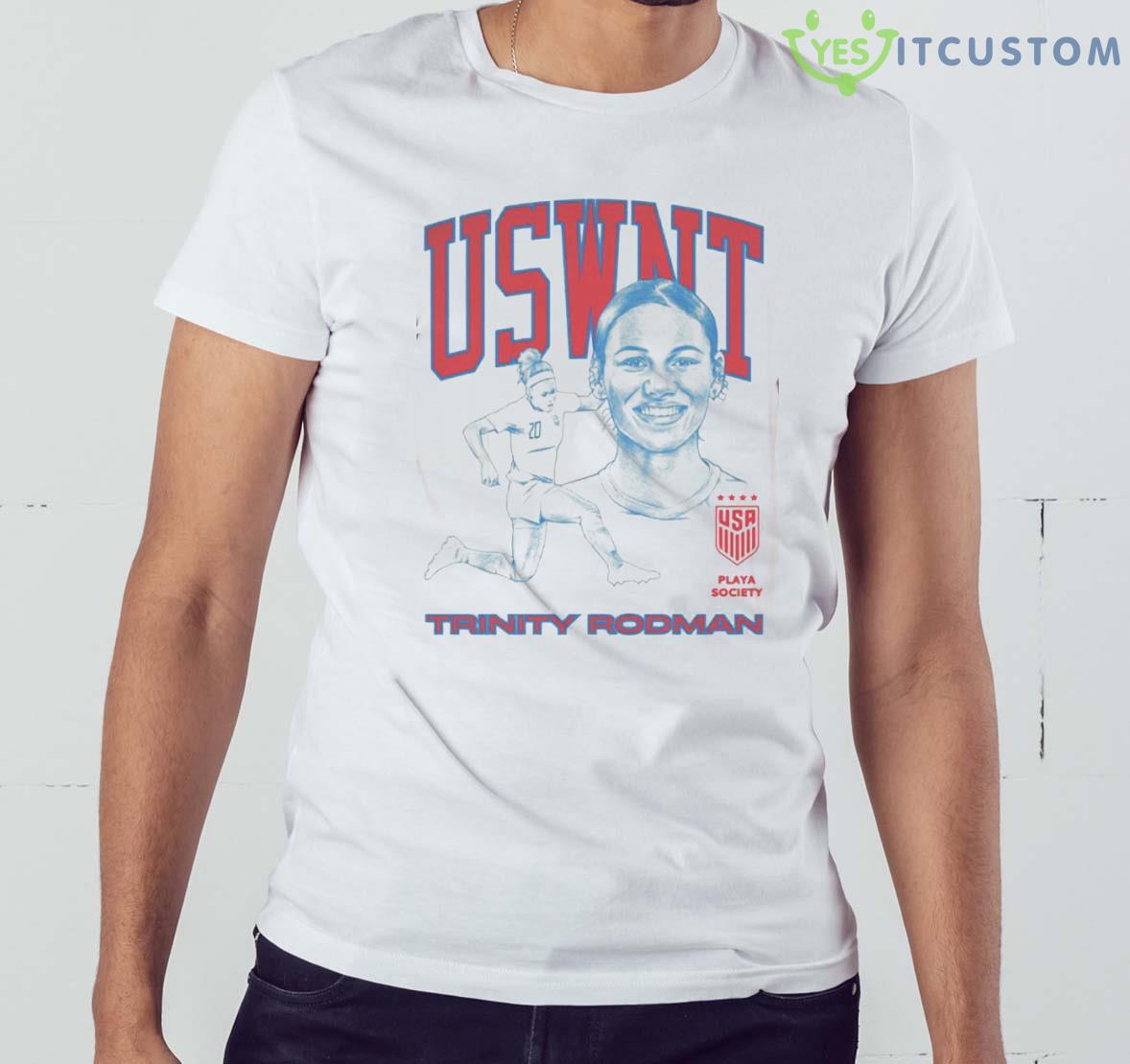 Playa Society Uswnt Trinity Rodman T-Shirt 5 Playa Society Uswnt Trinity Rodman T-Shirt - White Men T-Shirt
