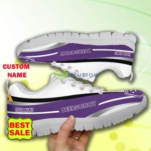 Pro League Shoes Beerschot VA Custom Name Big Logo Black White Sneakers For Fans - Beerschot VA Sneakers_6