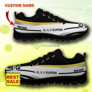 Pro League Shoes KAS Eupen Custom Name Big Logo Black White Sneakers For Fans - K.A.S. Eupen Sneakers_1