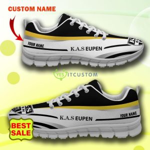 Pro League Shoes KAS Eupen Custom Name Big Logo Black White Sneakers For Fans - K.A.S. Eupen Sneakers_5