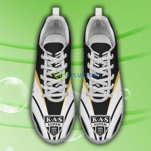 Pro League Shoes KAS Eupen Custom Name Big Logo Black White Sneakers For Fans - K.A.S. Eupen Sneakers_7
