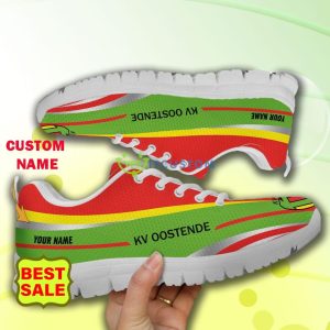 Pro League Shoes KV Oostende Custom Name Big Logo Black White Sneakers For Fans - KV Oostende Sneakers_6