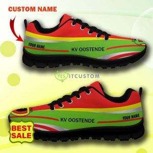 Pro League Shoes KV Oostende Custom Name Big Logo Black White Sneakers For Fans - KV Oostende Sneakers_7