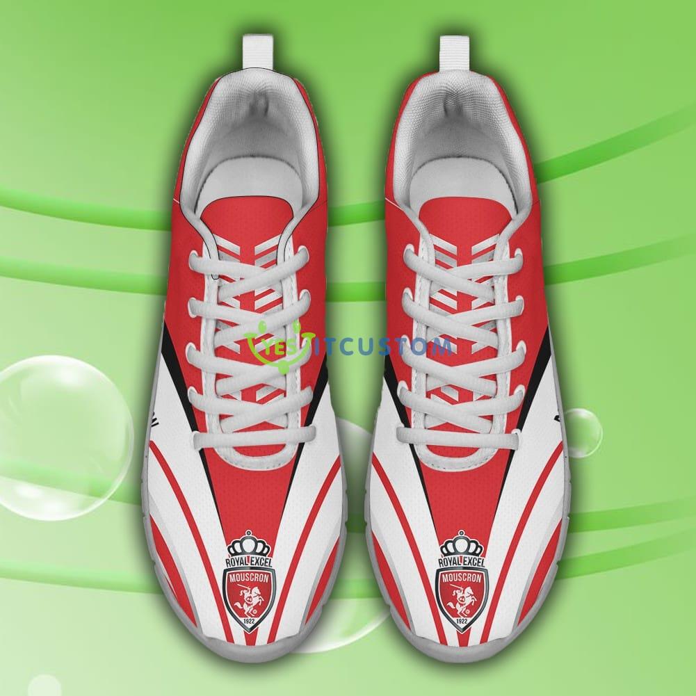 Pro League Shoes Royal Excel Mouscron Custom Name Big Logo Black White Sneakers For Fans 4 Pro League Shoes Royal Excel Mouscron Custom Name Big Logo Black White Sneakers For Fans - Royal Excel Mouscron Sneakers_5