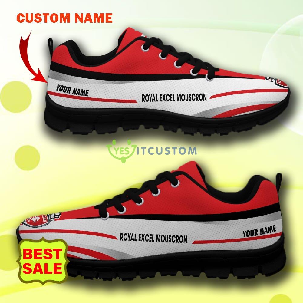 Pro League Shoes Royal Excel Mouscron Custom Name Big Logo Black White Sneakers For Fans 6 Pro League Shoes Royal Excel Mouscron Custom Name Big Logo Black White Sneakers For Fans - Royal Excel Mouscron Sneakers_7