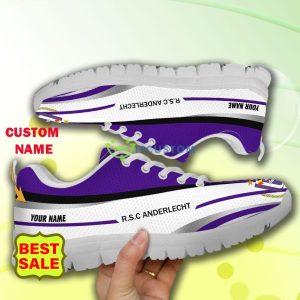 Pro League Shoes RSC Anderlecht Custom Name Big Logo Black White Sneakers For Fans 12 Pro League Shoes RSC Anderlecht Custom Name Big Logo Black White Sneakers For Fans - R.S.C. Anderlecht Sneakers_6