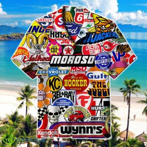 Racing Car Labeling Hawaiian Shirt Product Photo 1