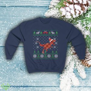 Raptor Santa Claus Ugly Christmas Sweatshirt Men And Women Gift Christmas - Raptor Santa Claus Ugly Christmas Sweatshirt, Plaid Velociraptor Shirt, Dinosaur Lover Gift, Paleontologist Unisex Sweatshirt_3