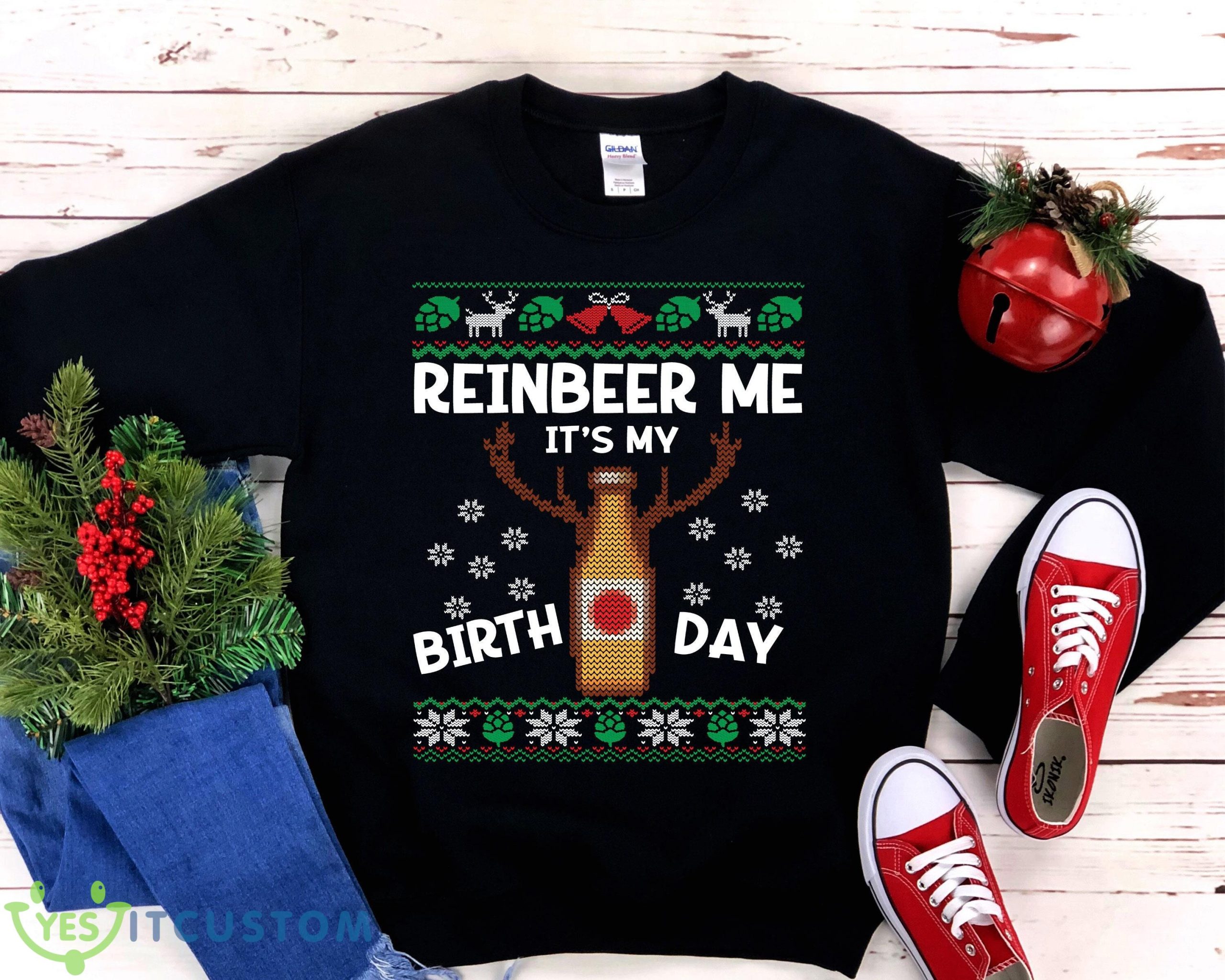Reinbeer Me It's My Birthday Ugly Christmas Sweatshirt Men And Women Gift Christmas 6 reinbeer me its my birthday ugly christmas sweatshirt men and women gift christmas scaled