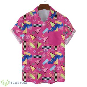 Retro 80s 90s Pattern Hawaiian Shirt Style 3 Summer Gift For Men And Women - Retro 80s 90s Pattern Hawaiian Shirts For Men Women With Pocket, Vintage Disco Mens Outfits Button Down Short Sleeve,Graphic 80s Retro Shirt_1