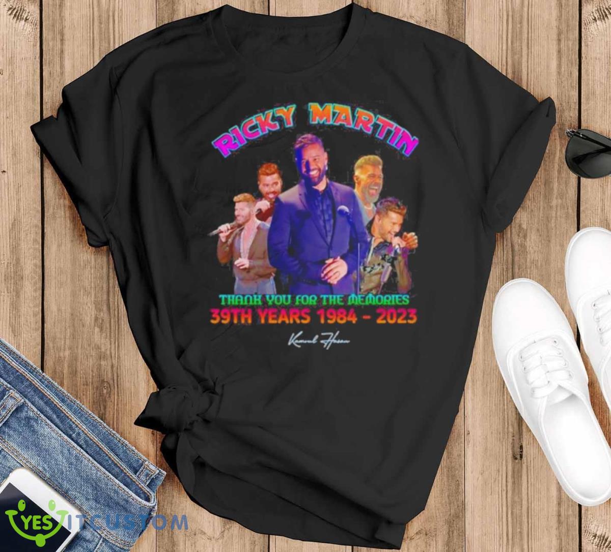 Ricky Martin Thank You For The Memories 39th Years 1984 2023 Signature Shirt Product Photo 1