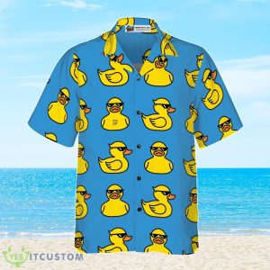 Rubber Yellow Duck Blue Water Toy Duck With Sunglasses Hawaiian Shirt Best Gift For Men And Women 5 Rubber Yellow Duck Blue Water Toy Duck With Sunglasses Hawaiian Shirt Best Gift For Men And Women Product Photo 3