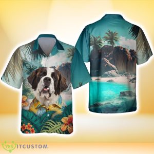 Saint Bernard All Printed 3D Hawaiian Shirt For Men Women Product Photo 3