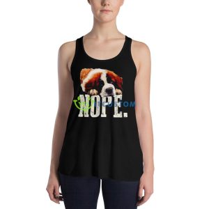 Saint bernard nope shirt - 8800 Women's Flowy Racerback Tank