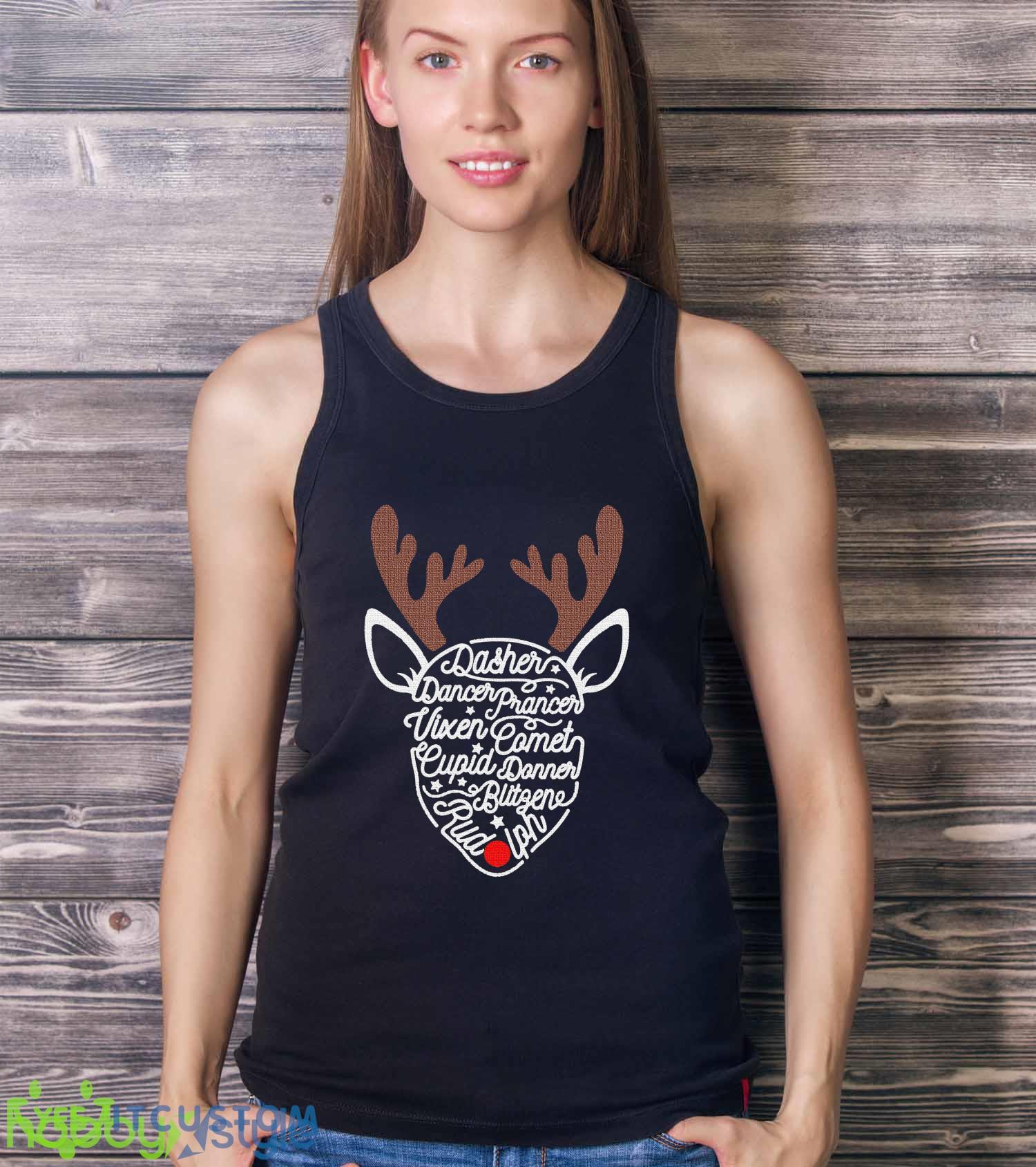 Santa's Reindeers Sweatshirt Reindeer Names Sweatshirt Christmas Reindeer Sweatshirt Family Christmas Sweater Christmas GiftHoliday Tee 3 Santa's Reindeers Sweatshirt Reindeer Names Sweatshirt Christmas Reindeer Sweatshirt Family Christmas Sweater Christmas GiftHoliday Tee - Ladies Tank Top