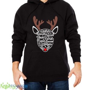 Santa's Reindeers Sweatshirt Reindeer Names Sweatshirt Christmas Reindeer Sweatshirt Family Christmas Sweater Christmas GiftHoliday Tee 9 Santa's Reindeers Sweatshirt Reindeer Names Sweatshirt Christmas Reindeer Sweatshirt Family Christmas Sweater Christmas GiftHoliday Tee - Men Black Hoodie