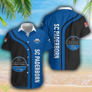 SC Paderborn Logo Bundesliga Hawaiian Shirt And Short For Fans Product Photo 2
