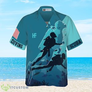 Scuba Diving Into The Sea Hawaiian Shirt Best Gift For Men And Women Product Photo 3